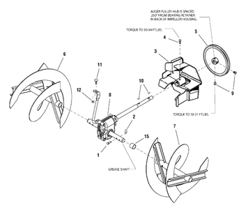 Auger Drive Group - 26" And 28" Diagram and Parts List for 1694998-ST9528 2006 Briggs and Stratton Snow Blower